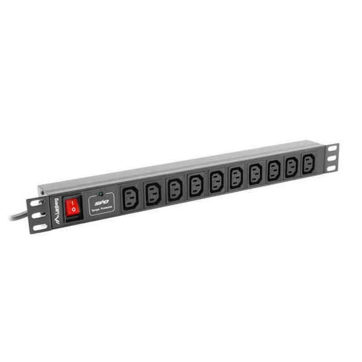 LANBERG PDU-10I-0200-IEC-BK PDU 1U 10A 10 lizdai IEC C13 2m Juodas