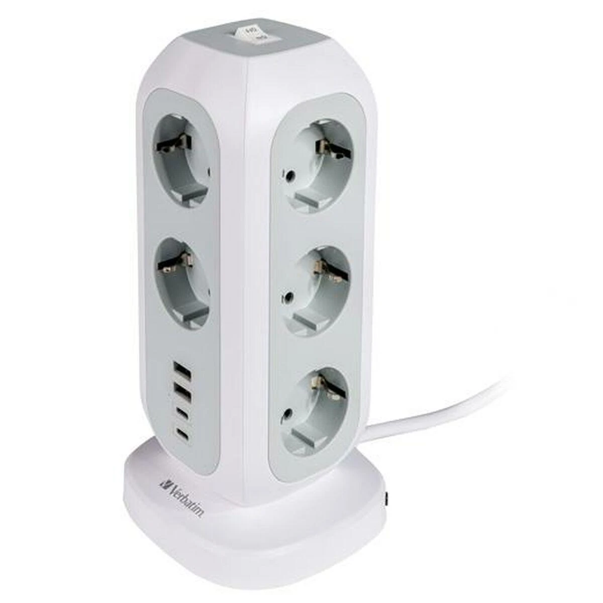 Verbatim EU Multi Plug Power Tower EUPT-01 Baltas