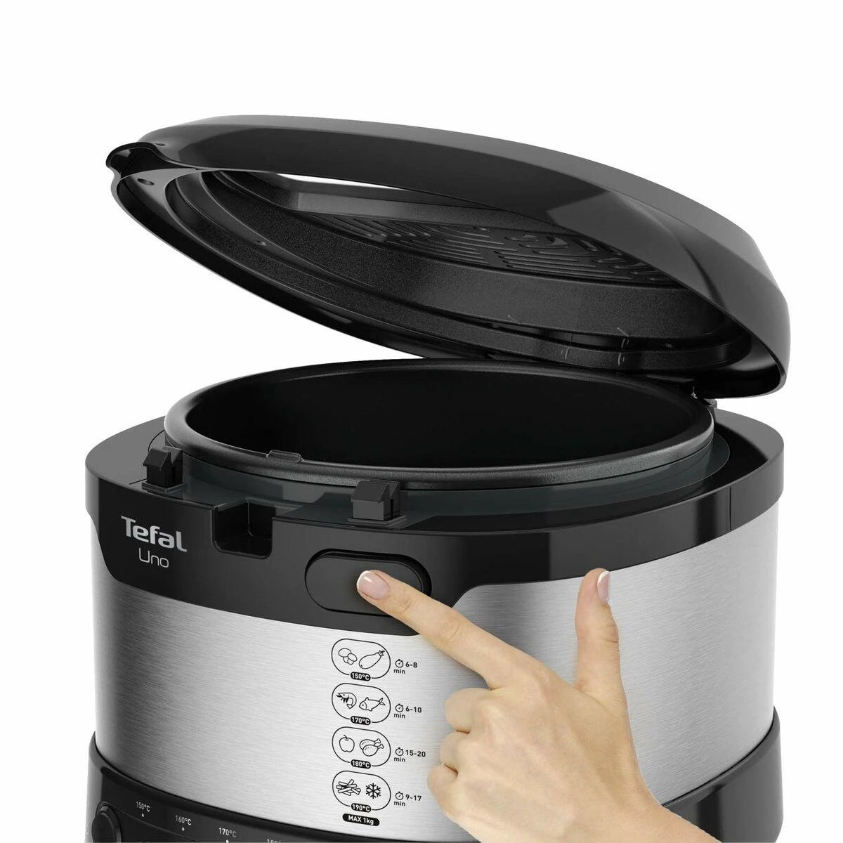 Gruzdintuvė Tefal FF215D Deep fryer Single Juodas,Nerūdijantis plienas Stand-alone 1600 W