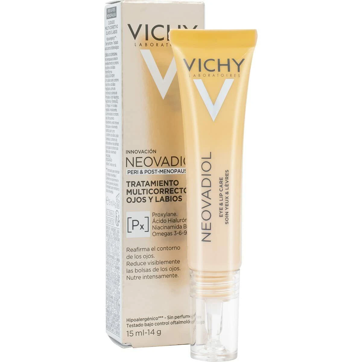 Vichy Neovadiol Eye & Lip Care Multi-Corrective Care daugiafunkcis korekcinis akių ir lūpų zonos kremas brandžiai odai, 15 ml