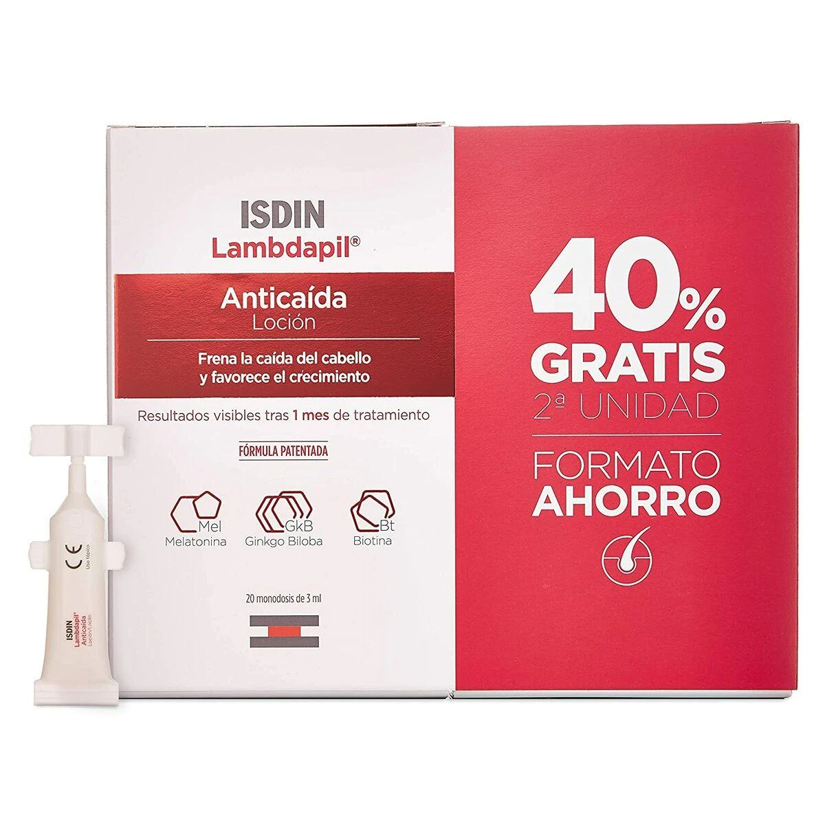 Isdin Lambdapil losjonas nuo plaukų slinkimo 40 x 3ml