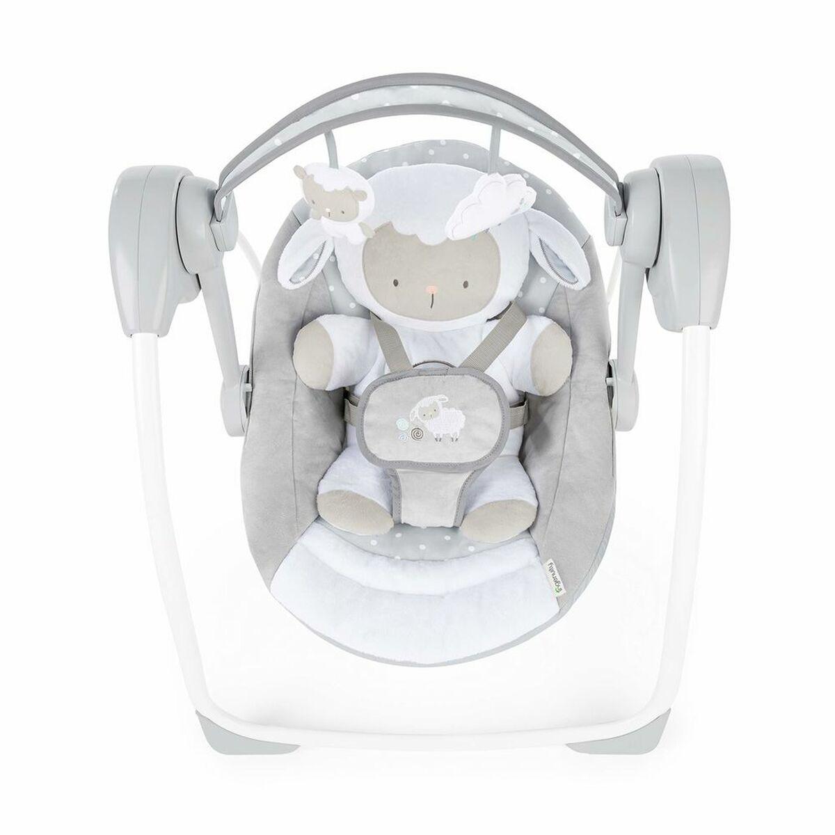 Ingenuity IŠRADINGUMAS – „Comfort 2 Go Portable Swing™“ – glamonėjanti ėriuko formos sūpynės – (IN-12184)