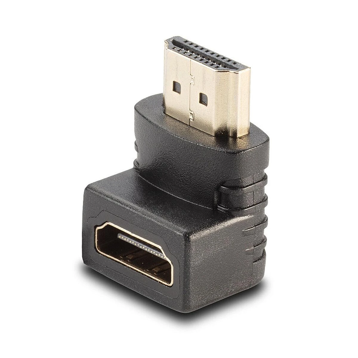 Lindy Adapteris - HDMI M/F 90° Dešinys Kampas 4K UHD 60Hz 18Gb/s