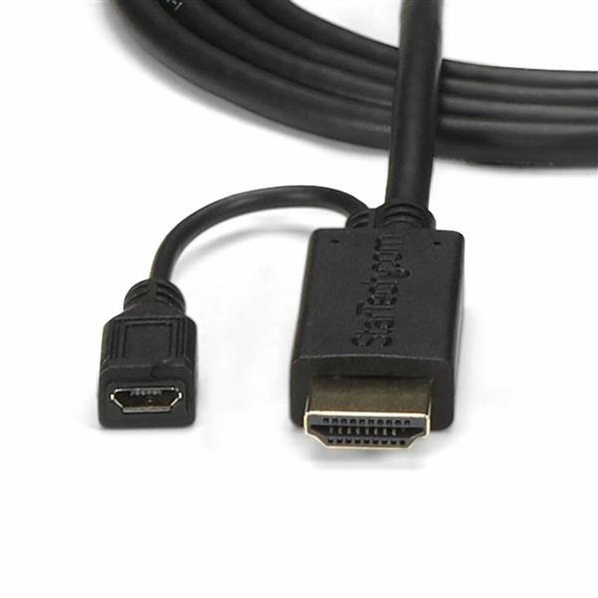 Kabelis StarTech HDMI - D - Sub (VGA) + mikro USB 0.9 m juodas (HD2VGM3)