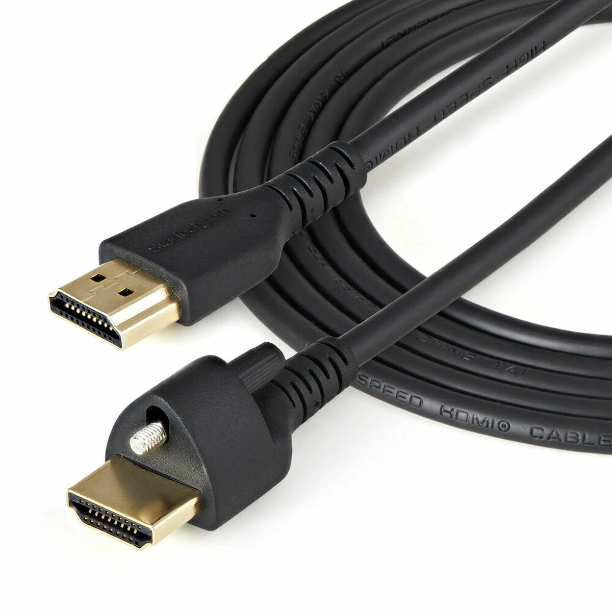 HDMI kabelis su fiksavimo varžtu