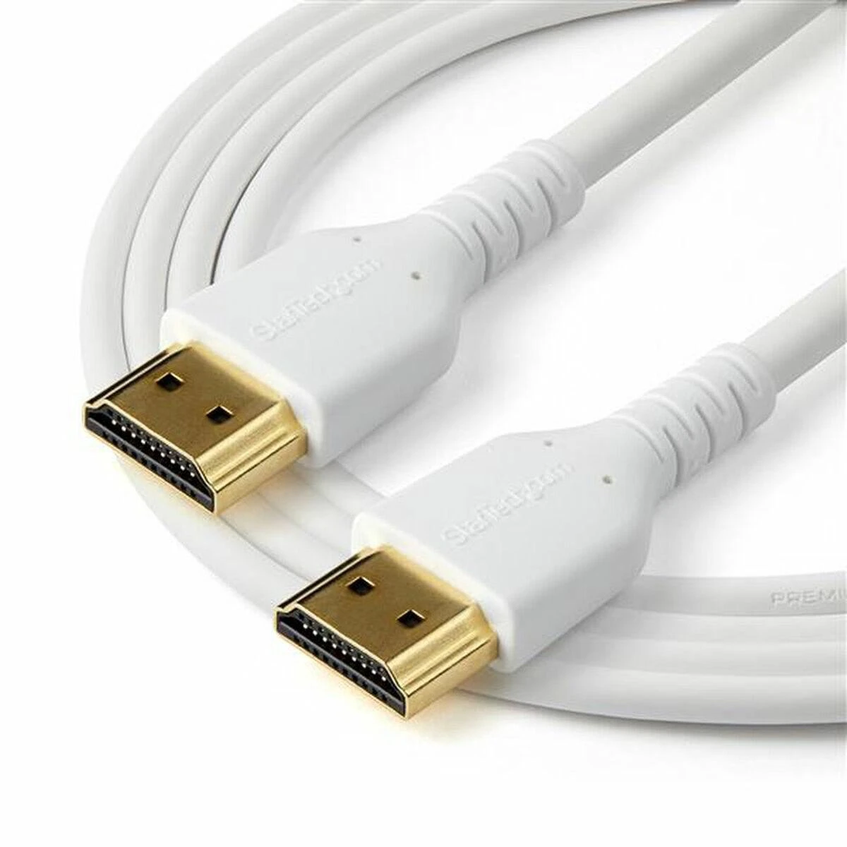 Baltas HDMI laidas su auksinėmis jungtimis