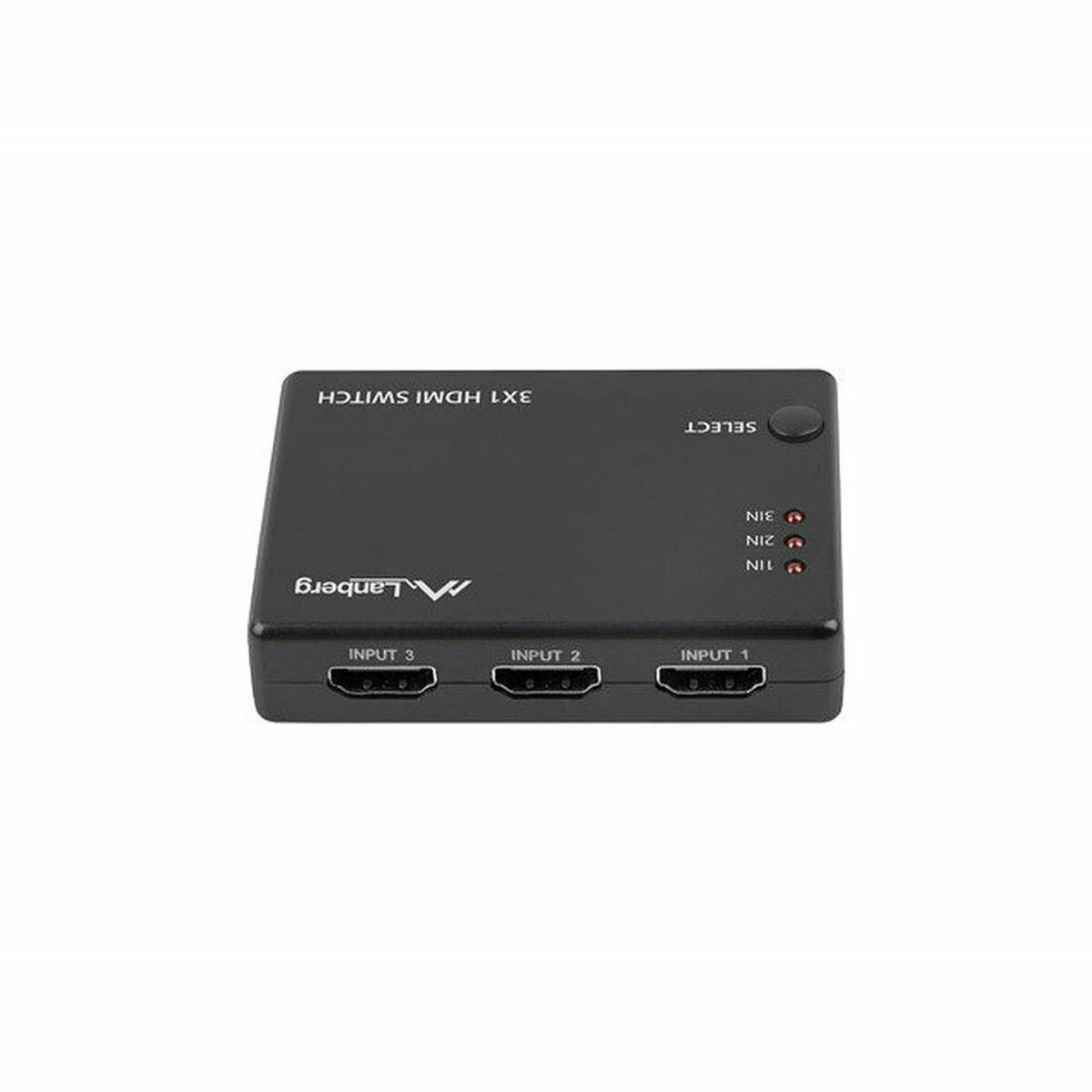 LANBERG switch video 3-port HDMI juodas + micro USB prievadas