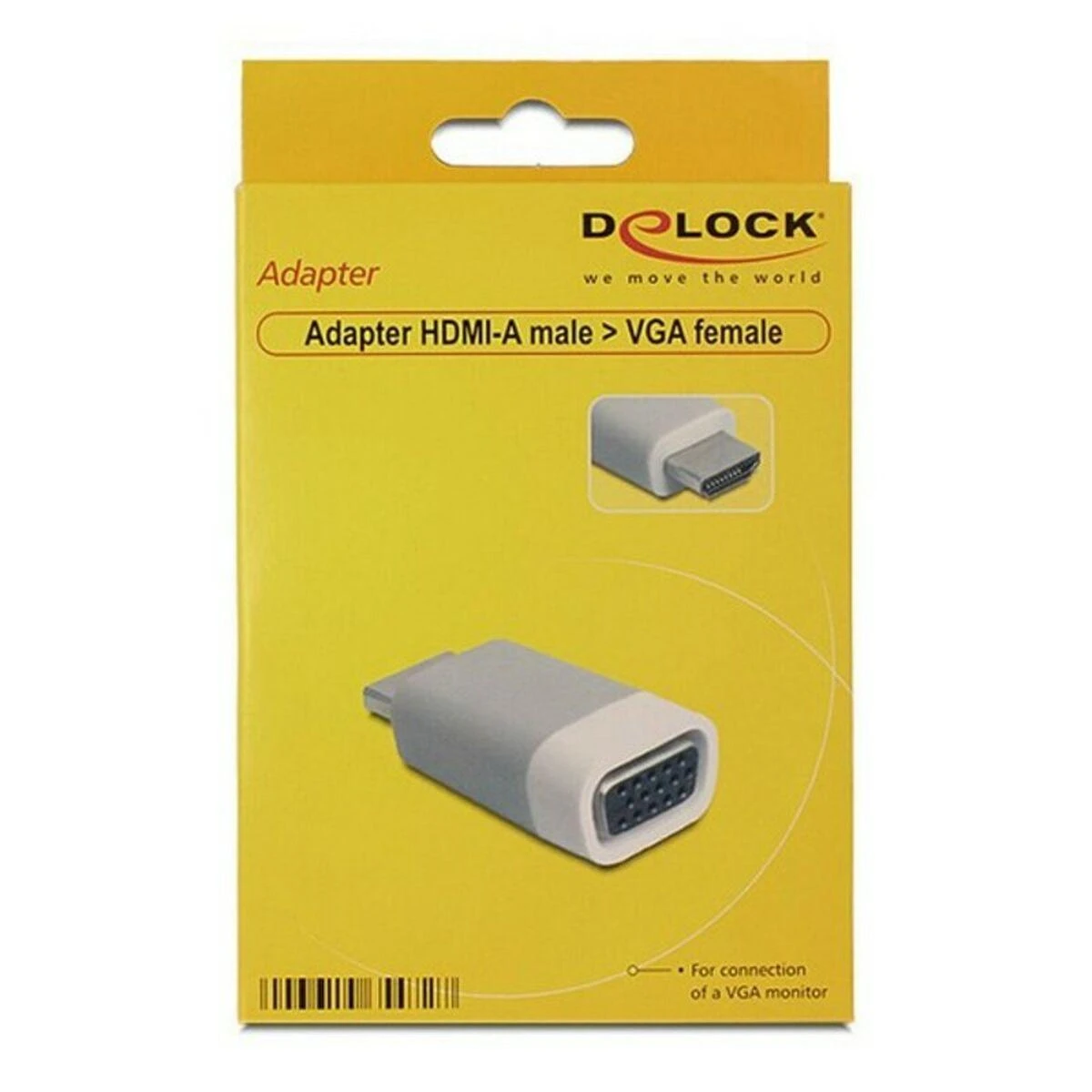 Delock HDMI į VGA adapteris pakuotėje