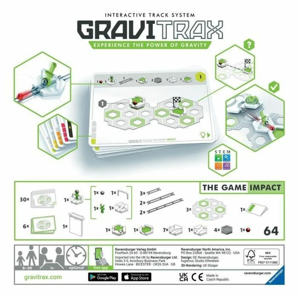 GRAVITRAX interaktyvi takelių sistema-žaidimas Impact, 27016