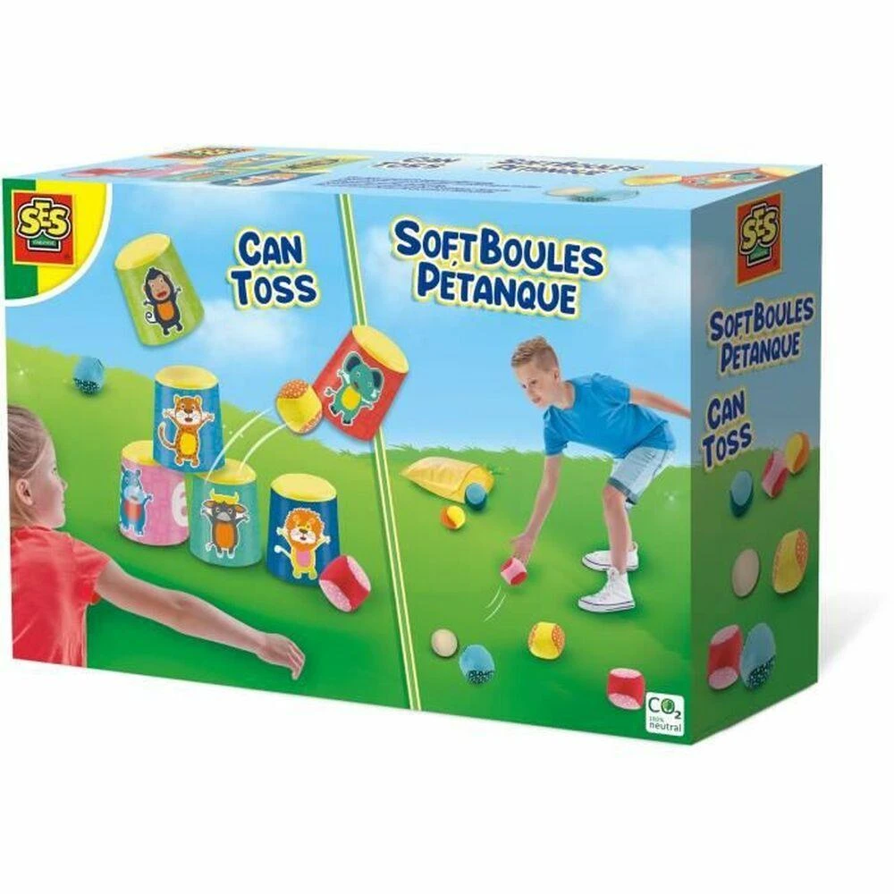 SES Stalo žaidimas su minkštomis kamuoliukėmis metimui