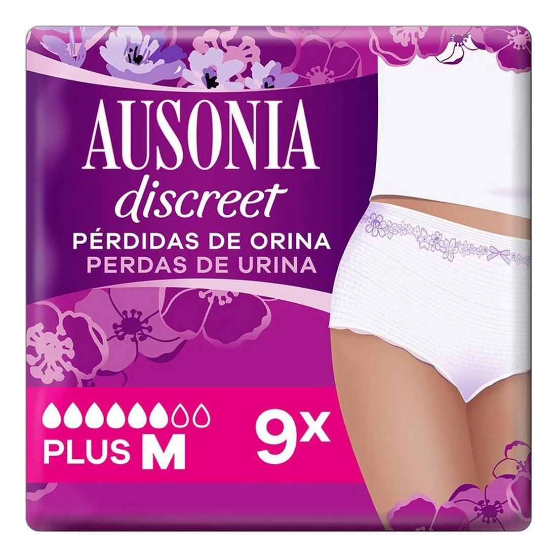 "Ausonia Discreet M Plus" kelnės 9 vienetai
