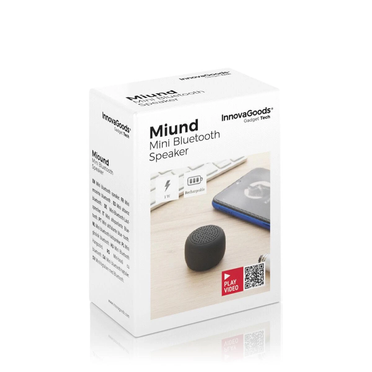 Įkraunamas nešiojamas belaidis mini garsiakalbis Miund InnovaGoods