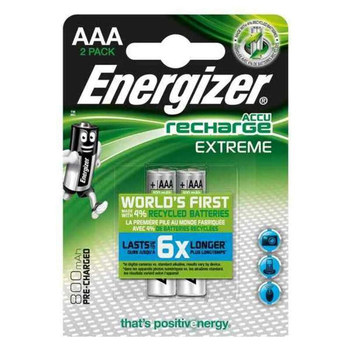 Įkraunamos AAA baterijos Energizer Extreme 2 vnt.