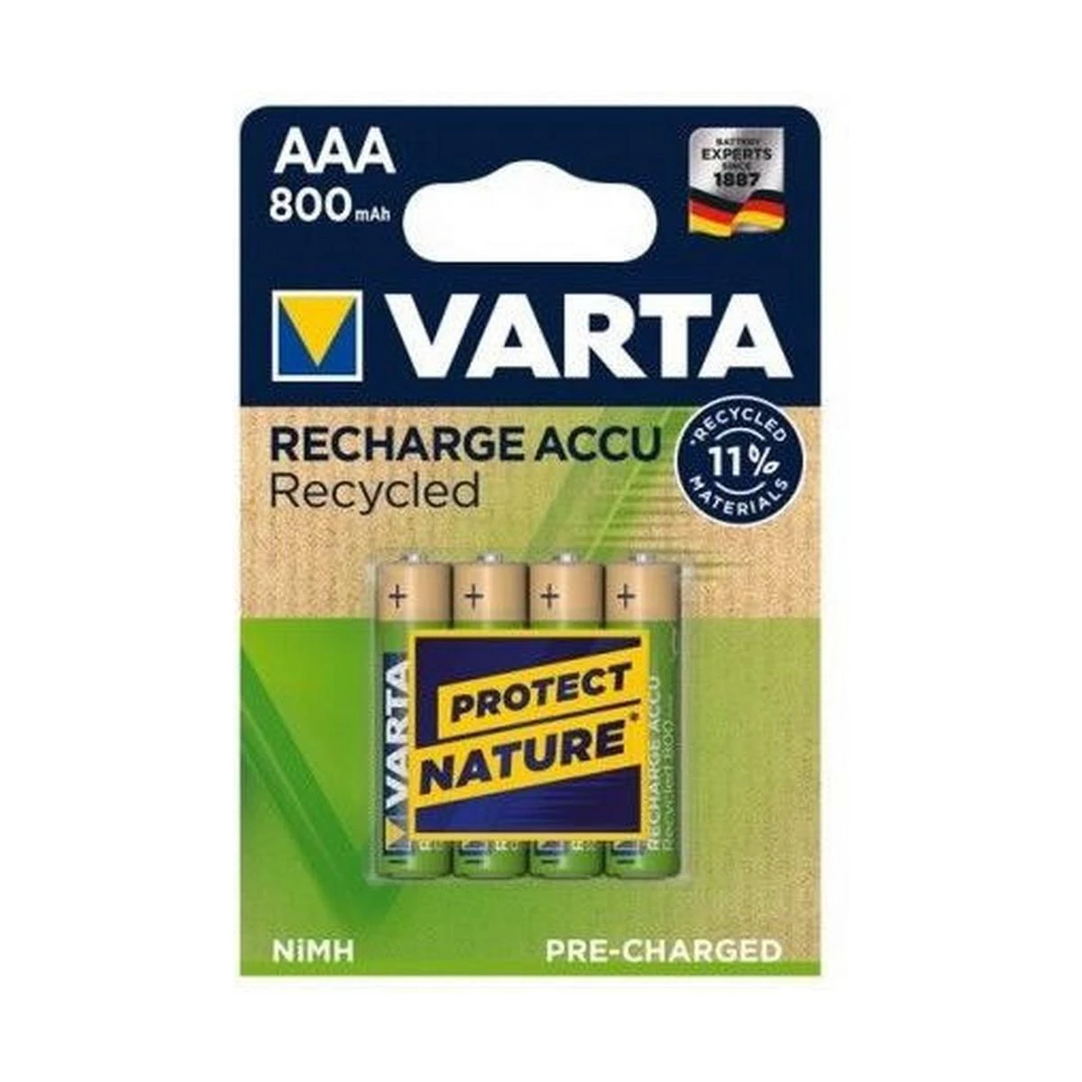 Varta AAA įkraunamos baterijos pakuotėje