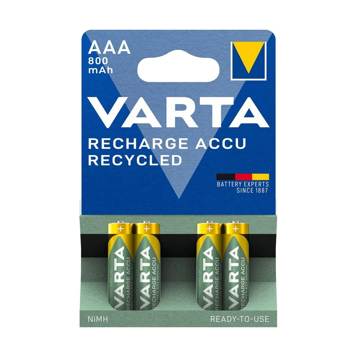 Varta AAA įkraunamos baterijos 800 mAh pakuotė
