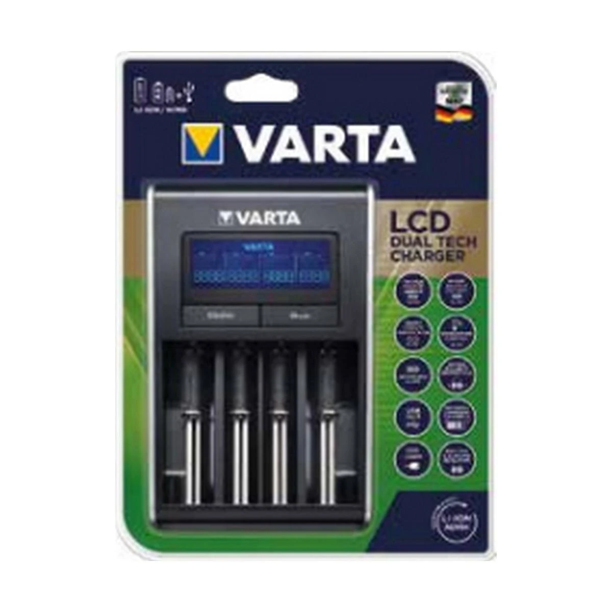 Varta LCD įkroviklis 57676 originalioje pakuotėje