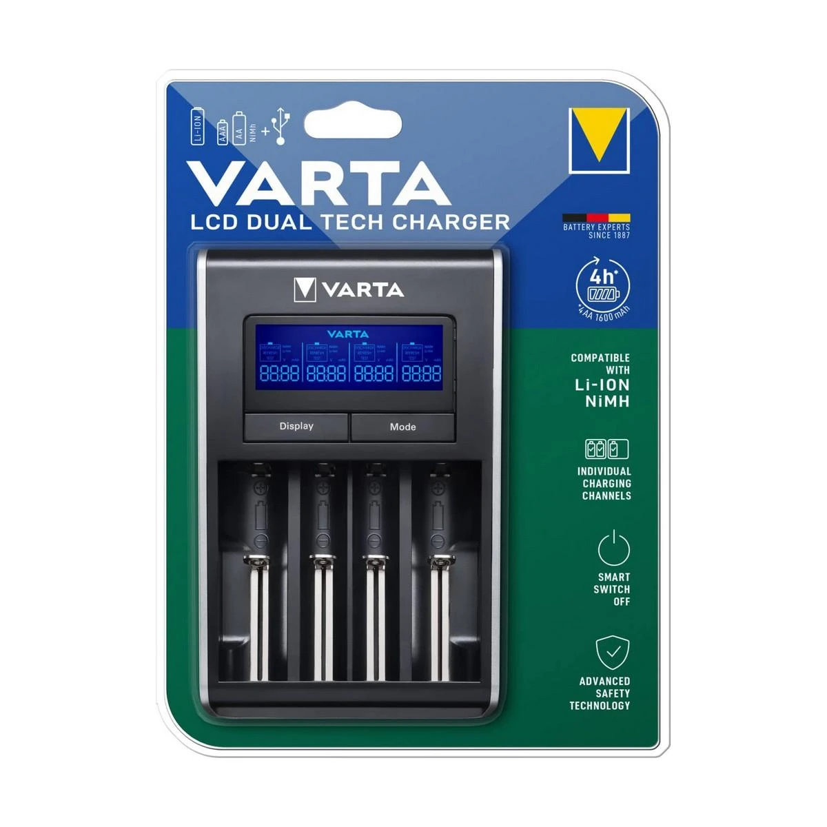 Varta LCD dual tech charger 57676 Baterijų įkroviklis