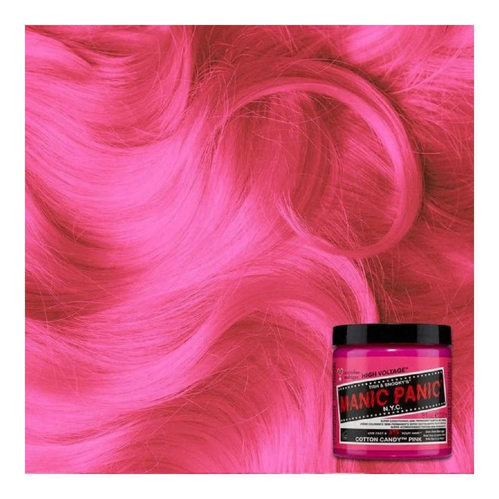 Manic Panic Classic High Voltage cukraus vata Rožinė pusiau ilgalaikiai plaukų dažai, 118 ml