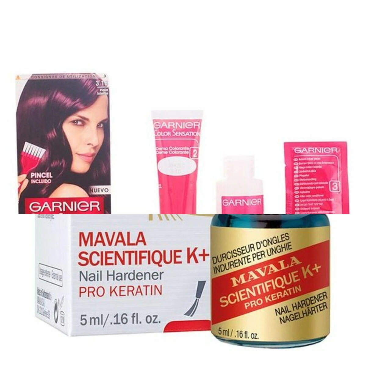 Garnier dažų komplektas ir Mavala nagų stipriklis