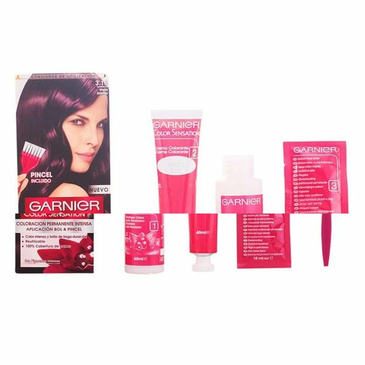 Garnier Color Sensation dažų pilnas komplektas