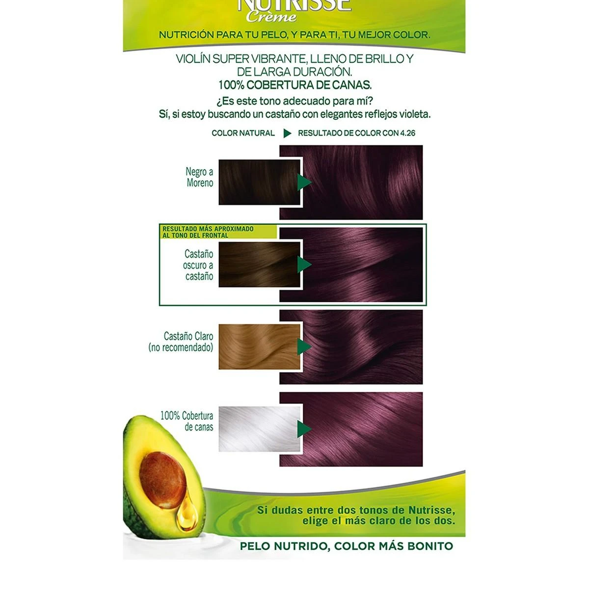 "Garnier Nutrisse Crème maitininantis Color 4.26 Violin plaukų dažai