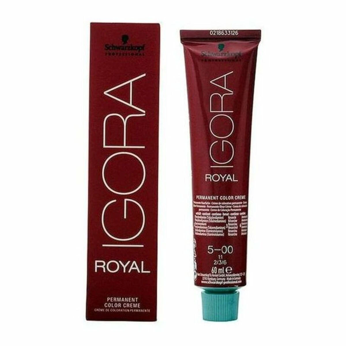 Schwarzkopf Igora Royal 5-00 dažų tūbelė ir dėžutė
