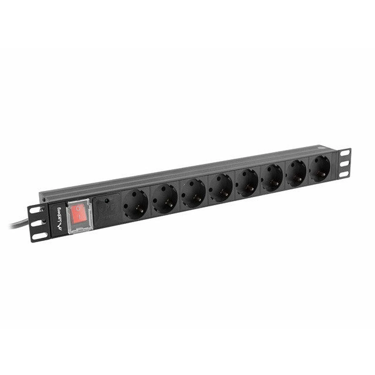 LANBERG PDU 19inch 1U 16A 8x Shuko 2m juodas