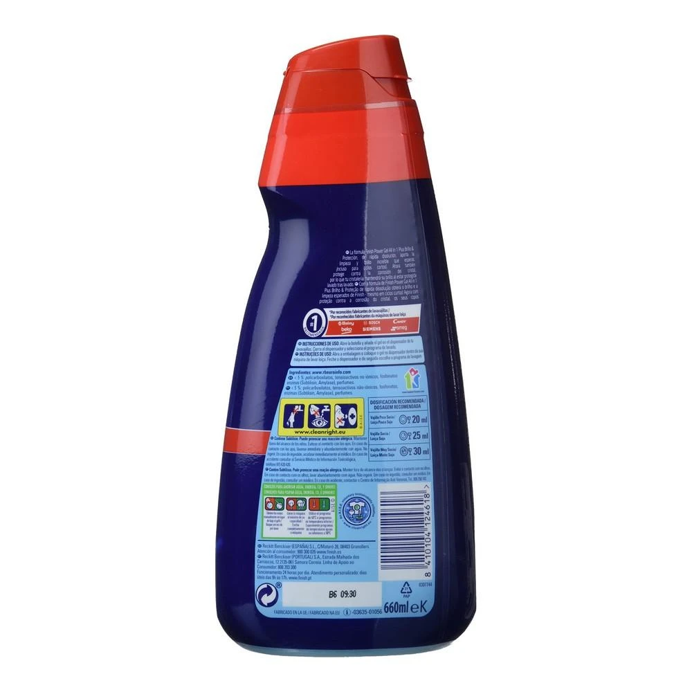Indų plovimo skystį Power Gel All In 1 Finish