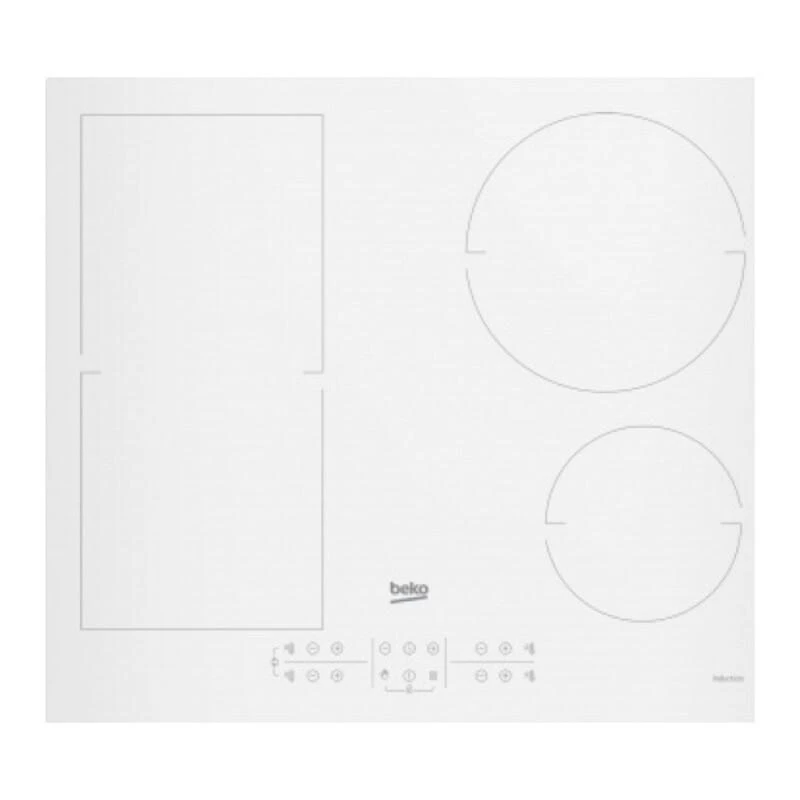 Kaitlentė Indukcinė Viryklė - Beko Įmontuojama 60 Cm, Balta 4 Zonų