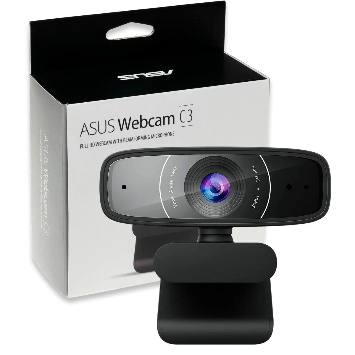 Internetinė kamera ASUS Webcam C3, 1080p FHD, 30 fps, 360° sukimosi mechanizmas