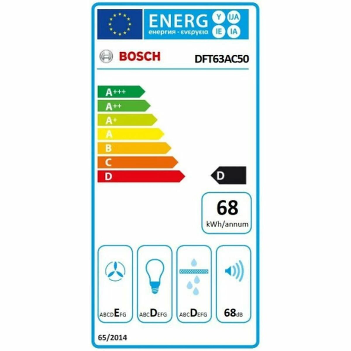 Įmontuojamas ištraukiamas gartraukis Bosch DFT63AC50