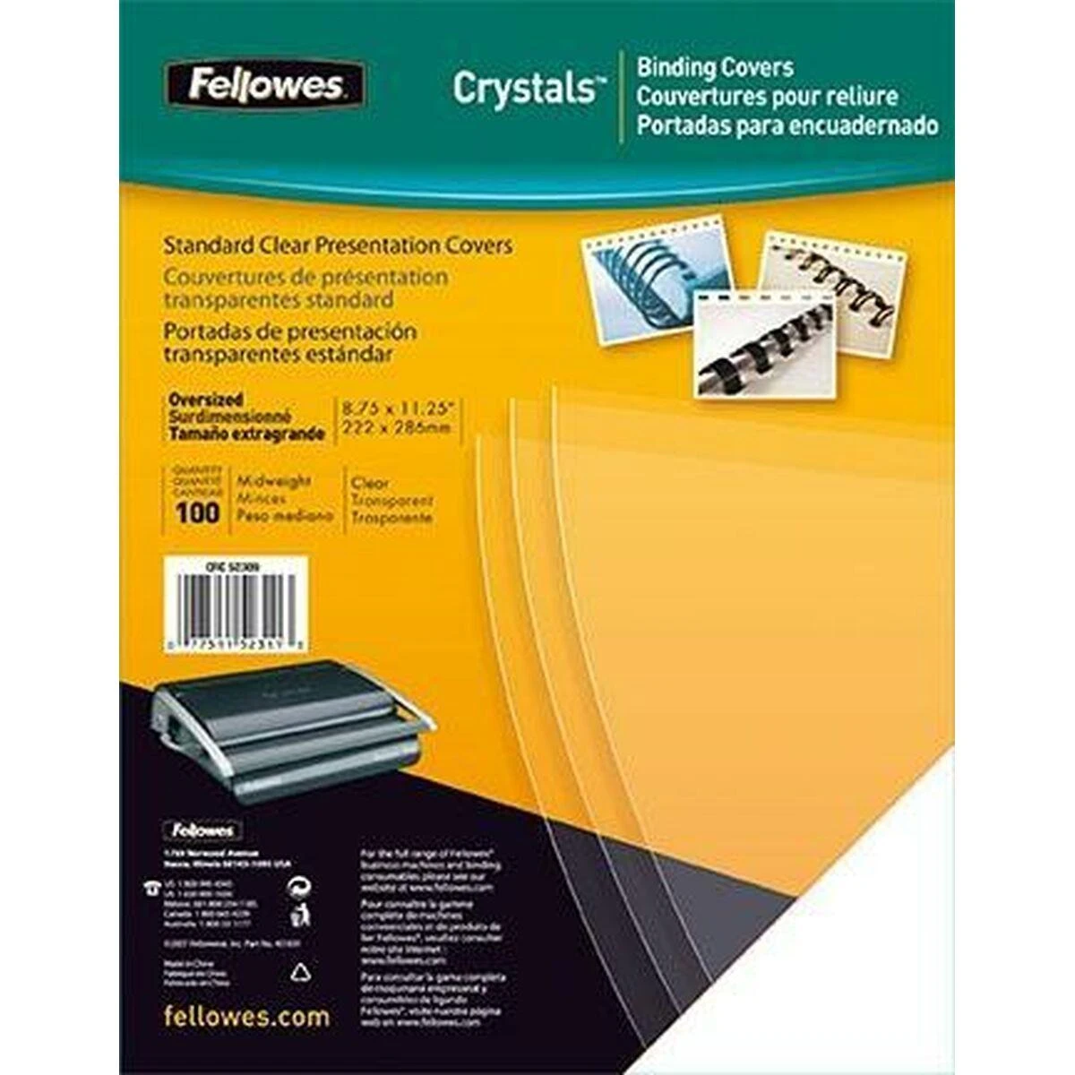 Fellowes Skaidrus viršeliai A4 (240 mikronų)