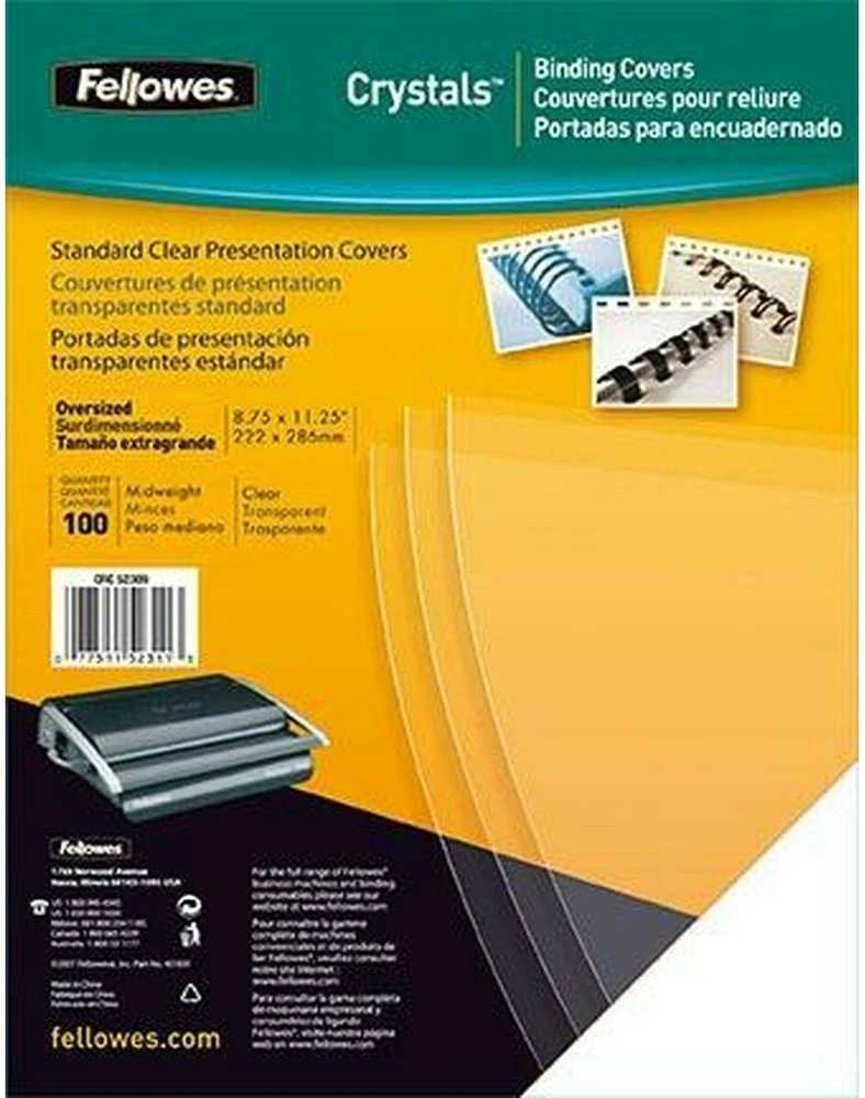 FELLOWES COUV A4 TRANSPARENT 150 MIC Pack de 100