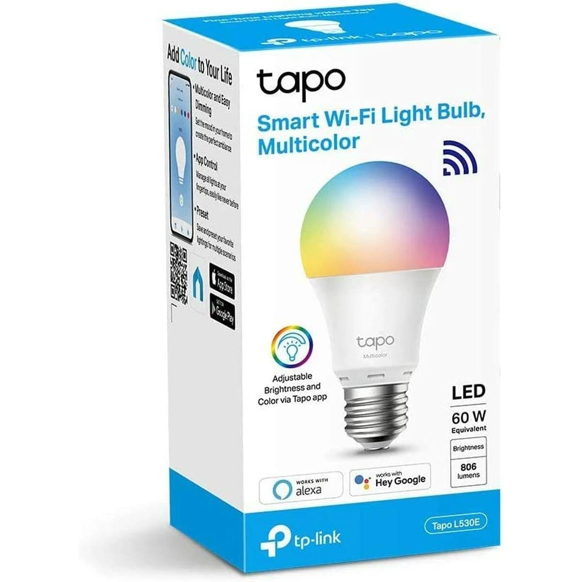 TP-LINK | Išmanioji „Wi-Fi“ lemputė | Tapo L530E | Daugiaspalvė