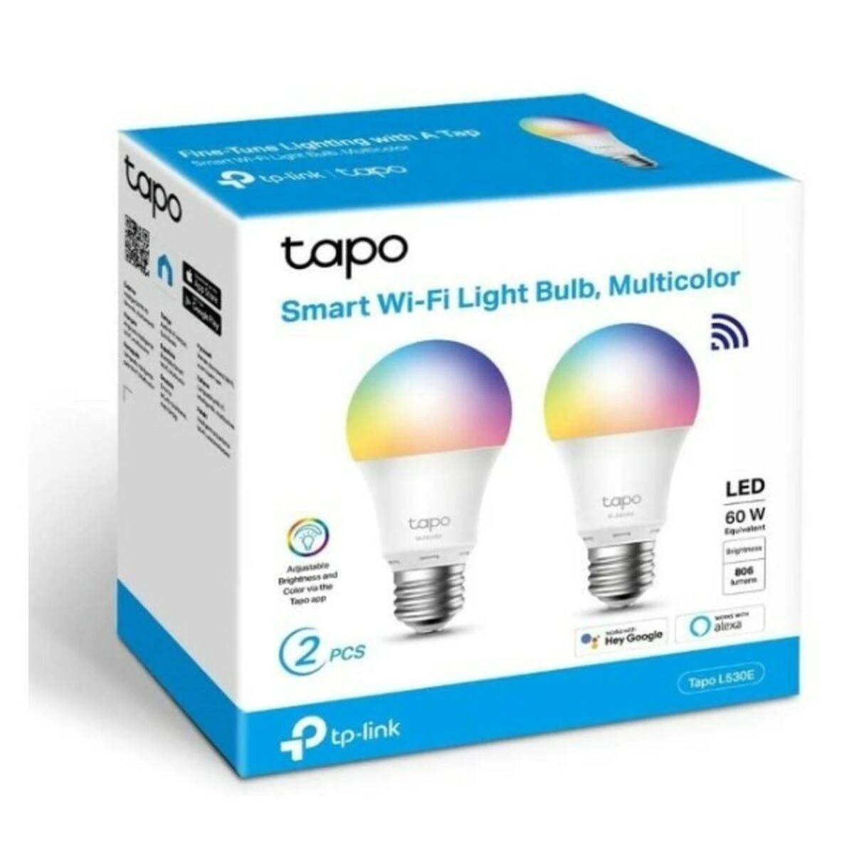 TP-Link išmanioji LED lemputė L530E (2 vnt.), E27, daugiaspalvė, ES