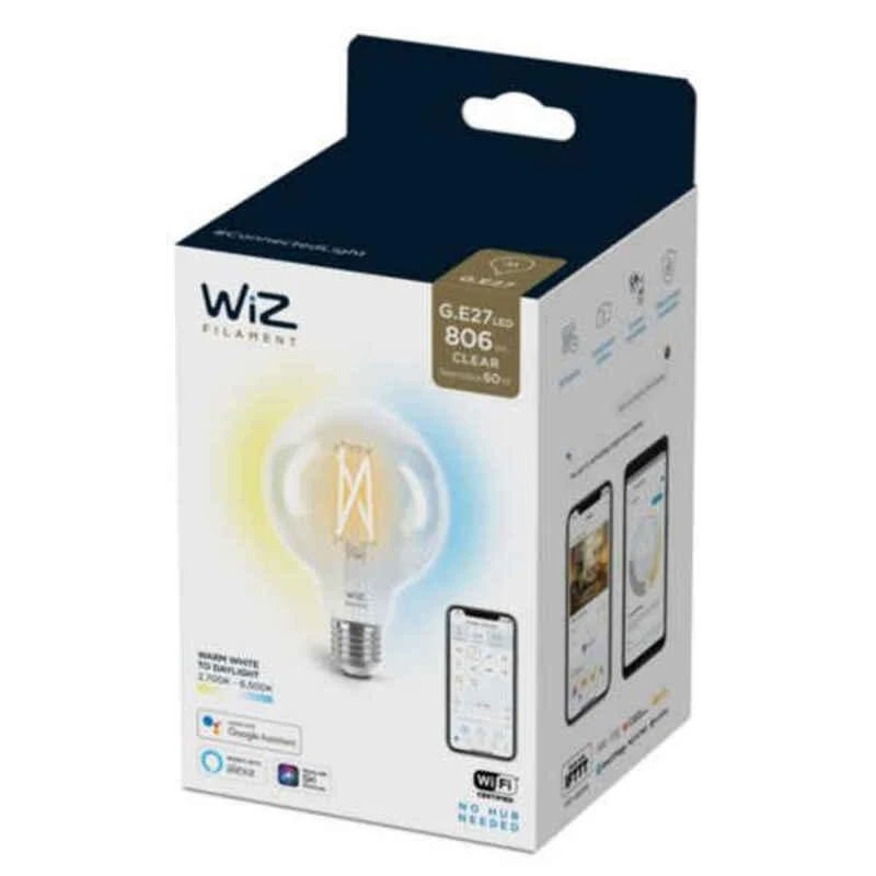 WiZ - G95 Clear Globe E27 Tunable Filament - Smart Home