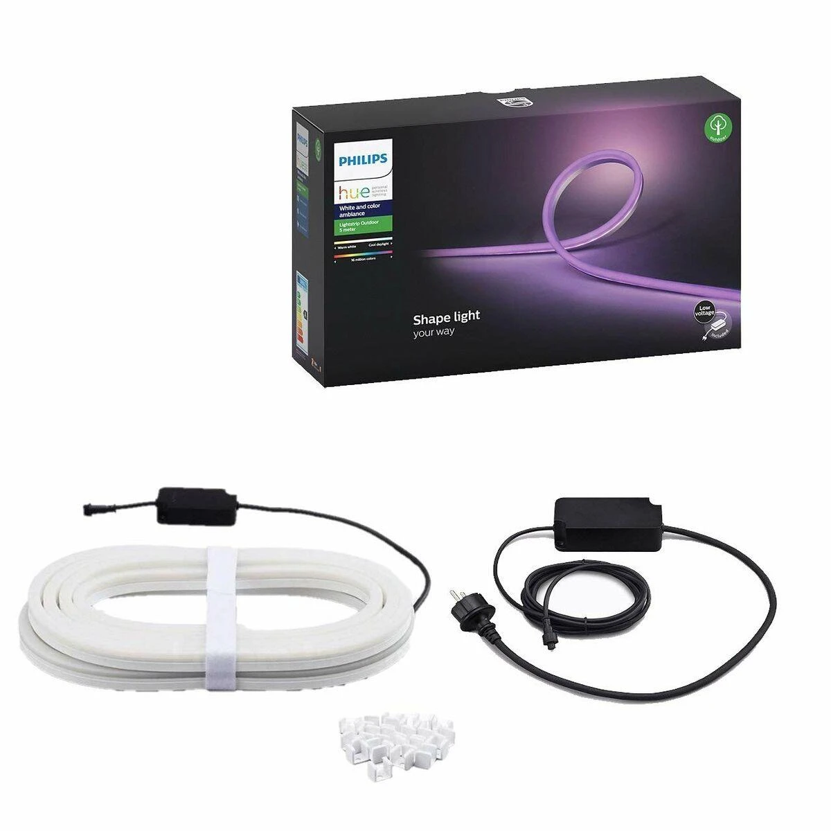 „Philips Hue“ | Šviesos juostelė | „Hue Baltas“ ir spalvų aplinka | 37,5 W | Baltas ir spalvota šviesa