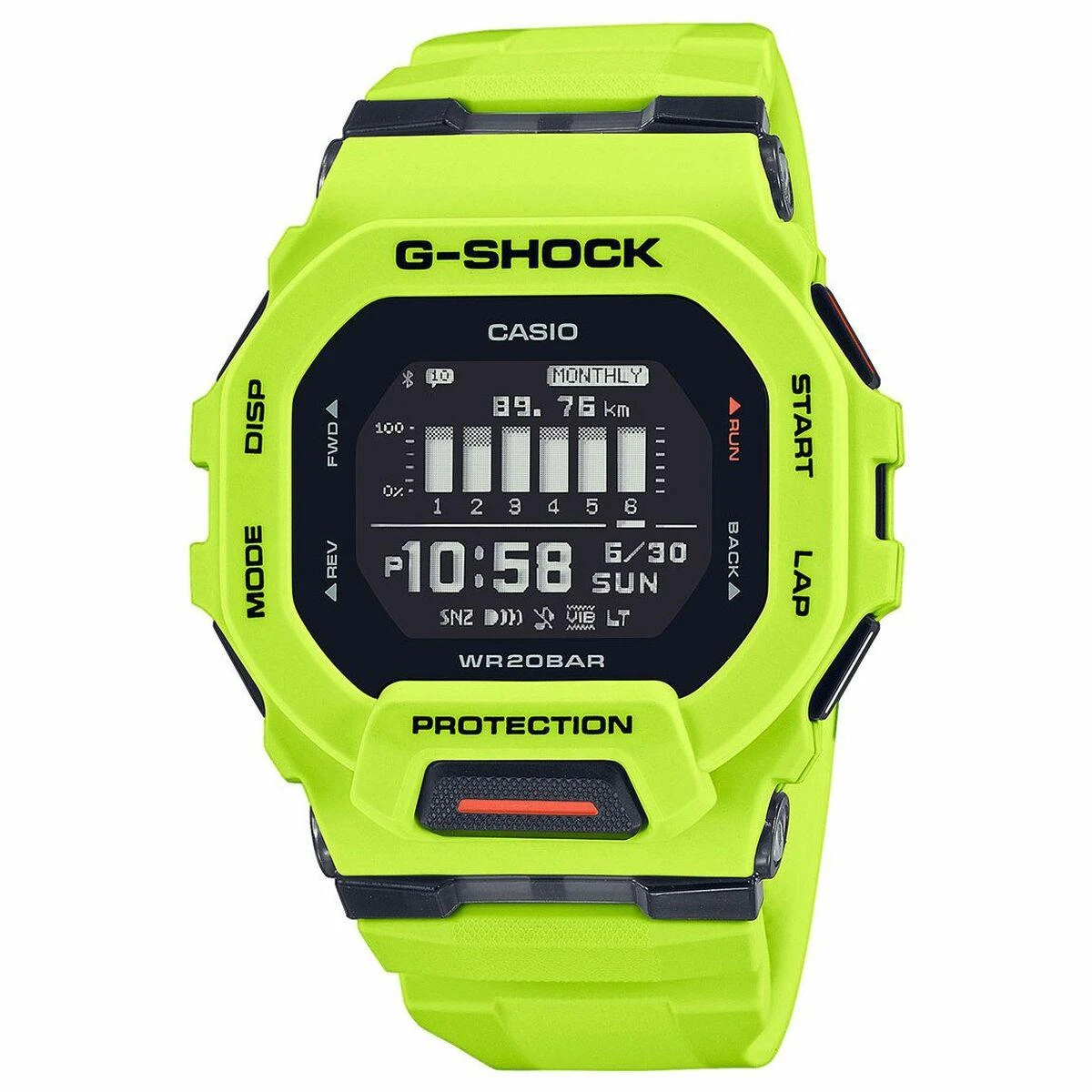 Išmanusis laikrodis Casio G-SQUAD, Salotinės spalvos su juodos spalvos detalėmis