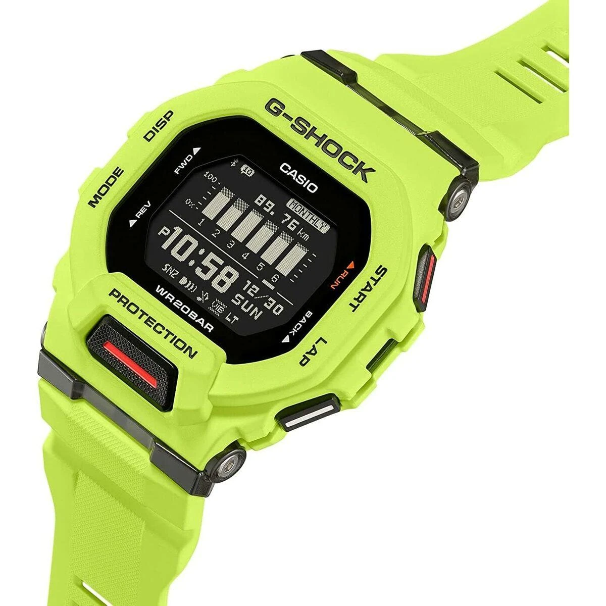 Išmanusis laikrodis Casio G-SQUAD, Salotinės spalvos su juodos spalvos detalėmis