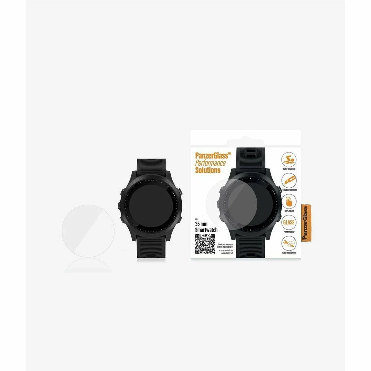 Amazfit Panzer Glass PanzerGlass Ekrano apsauga išmaniajam laikrodžiui, 35 mm