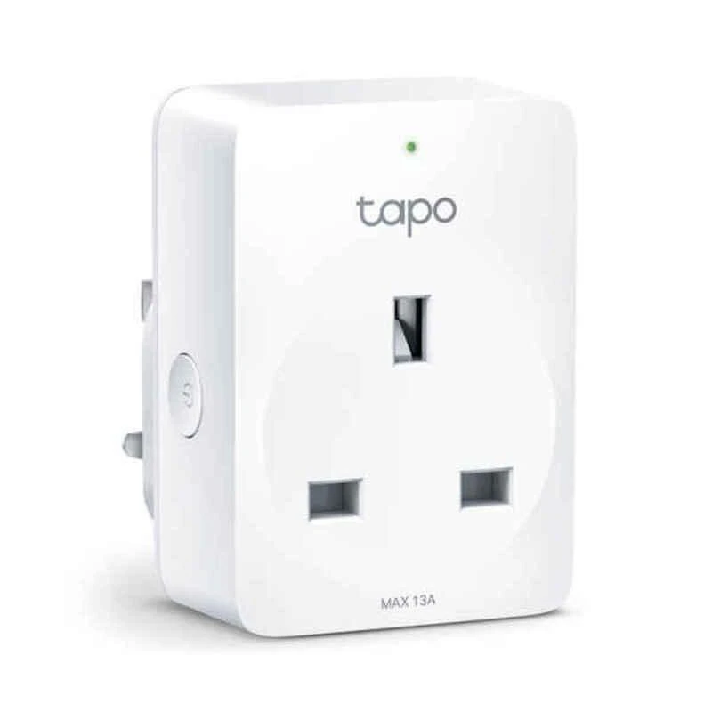 TP-LINK Tapo P100 (1 vnt. pakuotė) mini išmanusis „Wi-Fi“ lizdas, palaikomas „Alexa“ ir „Google Assistant“, 10A