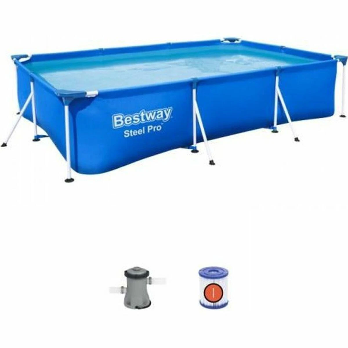 Baseinas karkasinis Bestway Steel Pro 56411, mėlynas, 3300 l