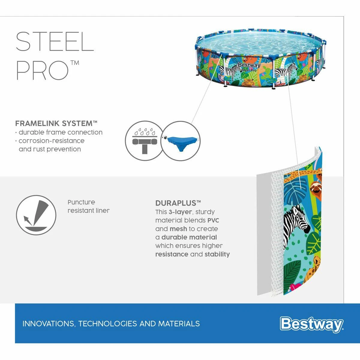 BESTWAY baseinas 3.05m x 66cm, 56985