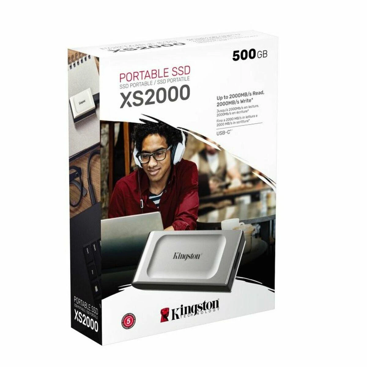 Kietasis diskas KINGSTON XS2000 PORTABLE SSD 500GB USB3.2