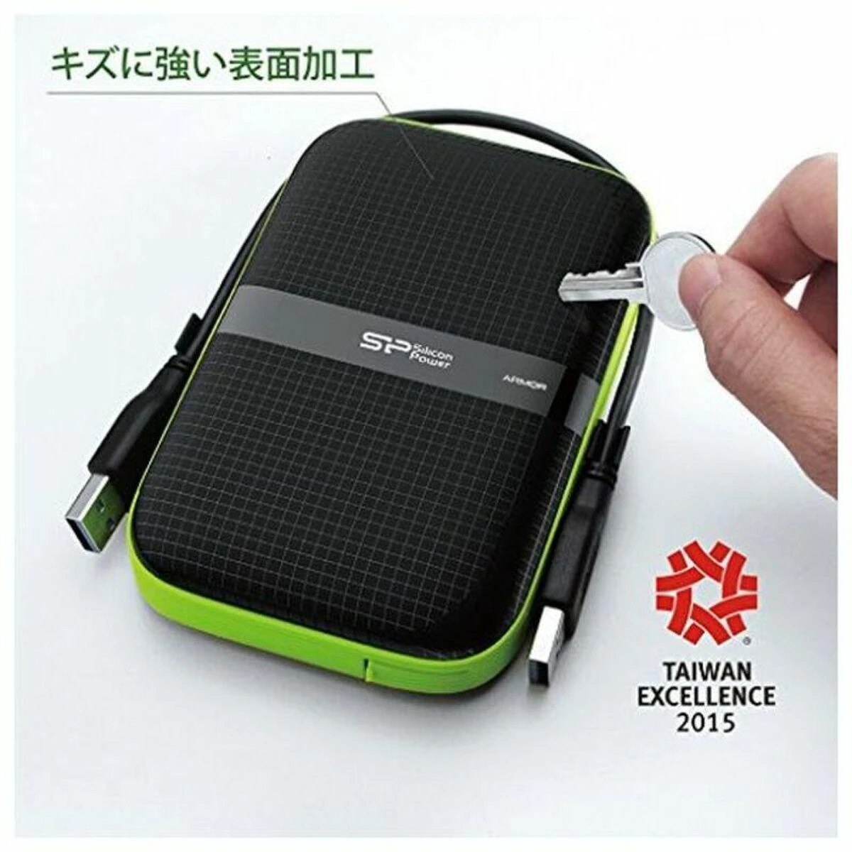Išorinis kietasis diskas Silicon Power Armor A60 2TB SP020TBPHDA60S3K, Juodas/žalias