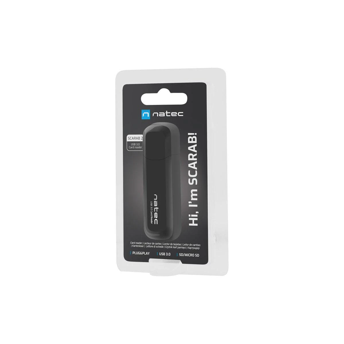 NATEC Scarab 2 Card Reader USB 3.0 SD/micro SD juodas