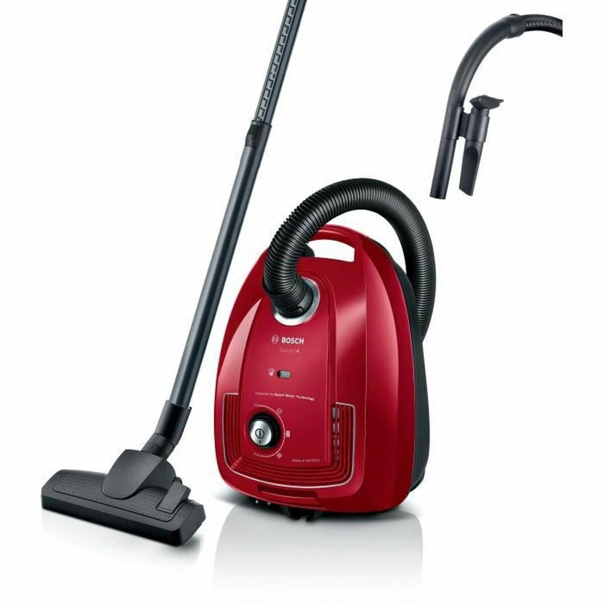 Dulkių Siurblys - Bosch Serie 4 BGB38RD2, Cilindrinis, 600 W, Su Dulkių Maišu