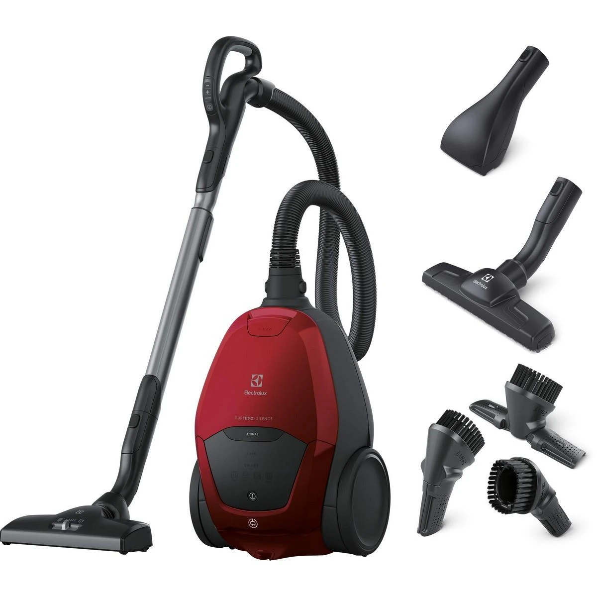 Electrolux Dulkių siurblys PD82-ANIMA Pure D8 Bagled, Galia 600 W, Dulkių talpa 3,5 L, Raudona