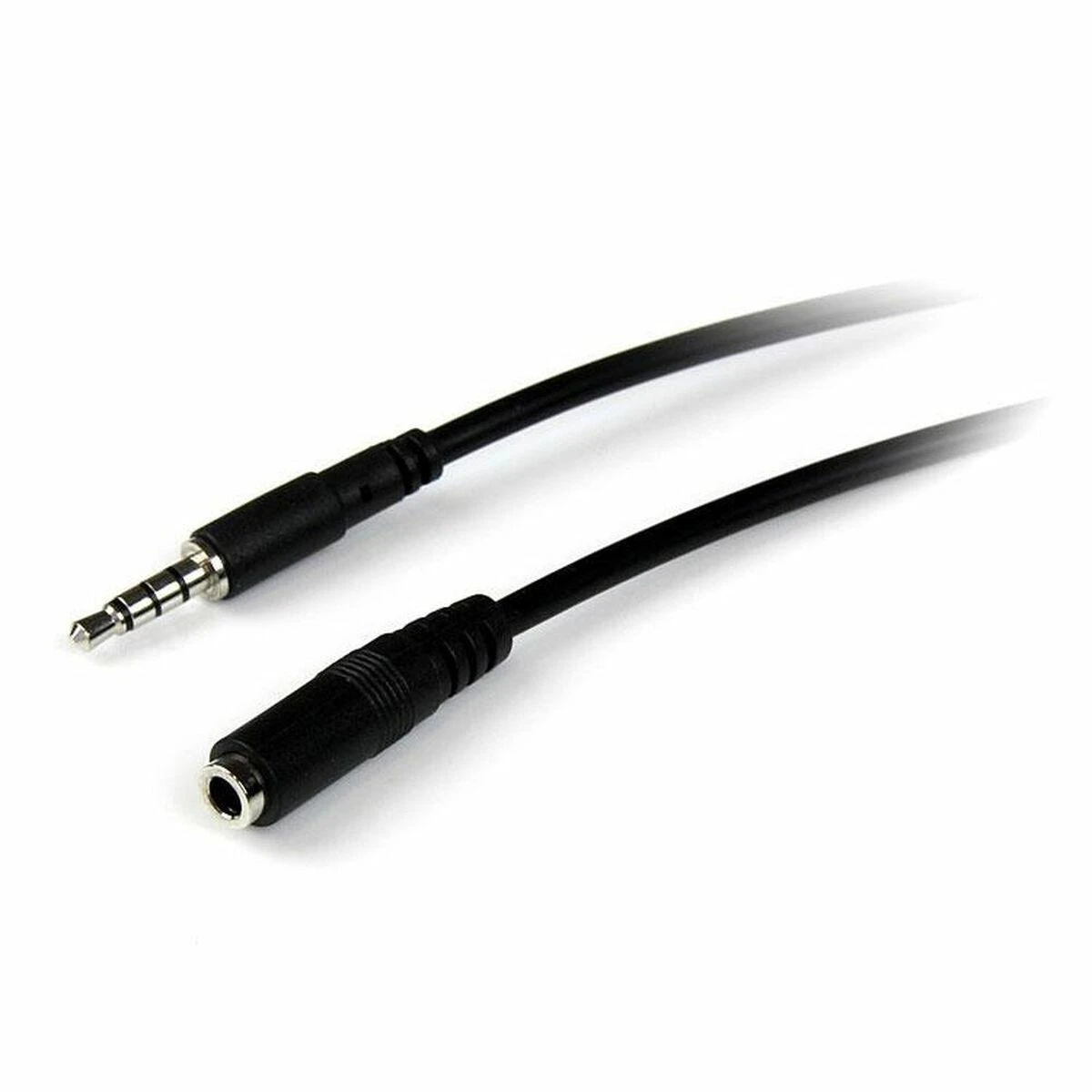 Juodas 3.5mm garso ilgintuvo kabelis, 2m