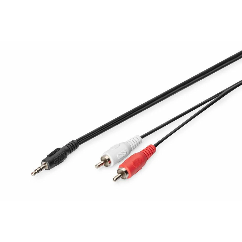 ASSMANN Audio connection cable, stereo 3.5mm - 2x RCA, 5.00m, AK-510300-050-S